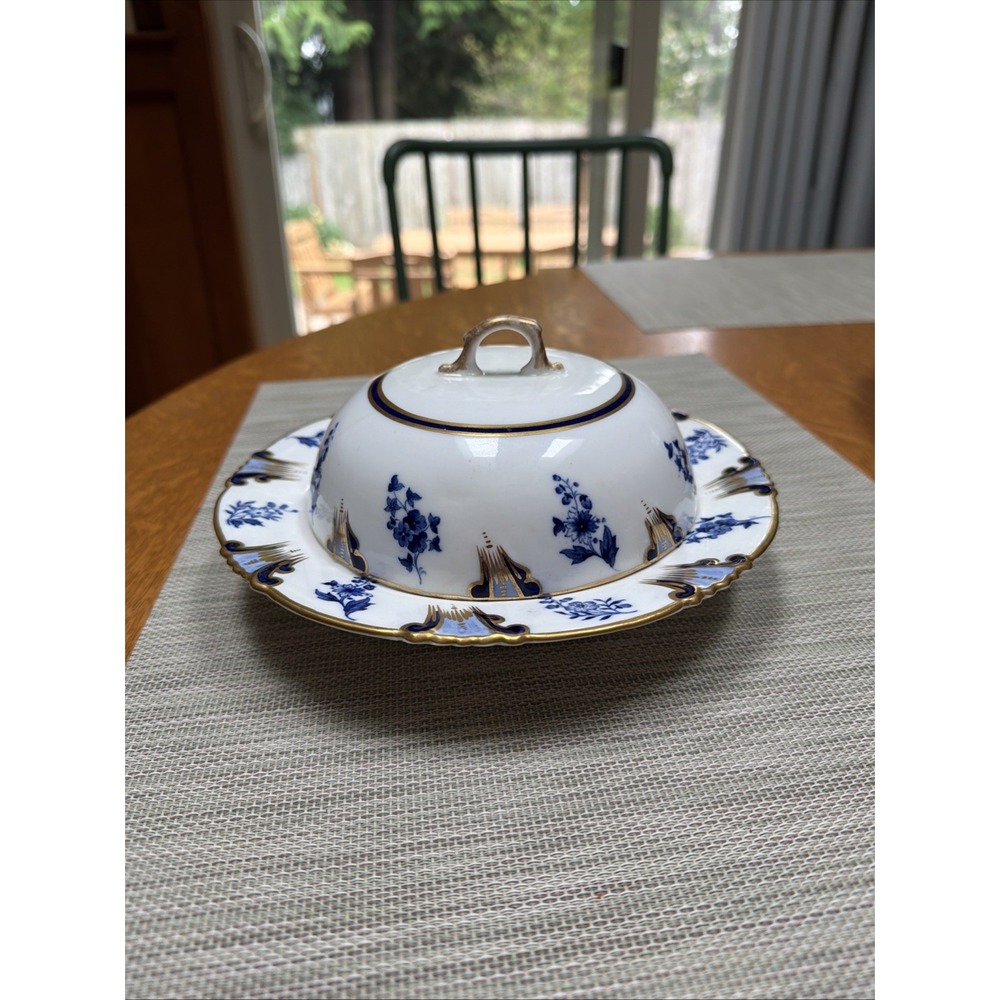 Antique Charles Ford England Domed Cheese Or Muffin Dish Lid 1898 Transferware